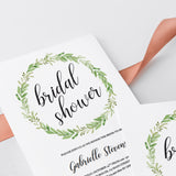botanical bridal shower evite template