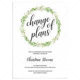 Greenery Bridal Shower Postponed Announcement Change The Date by LittleSizzle