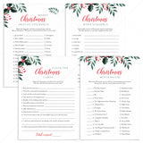 Greenery Christmas Games Pack Instant Download by LittleSizzle