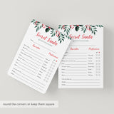 Printable Holiday Gift Exchange Secret Santa Questions