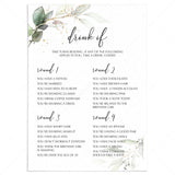 Drinking Game for Ladies Birthday Party Printable by LittleSizzle