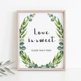 greenery favor signage template