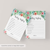 Floral Baby Shower Wishes for the New Baby Printable