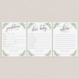 Watercolor Greenery Baby Shower Games Bundle Instant Download by LittleSizzle