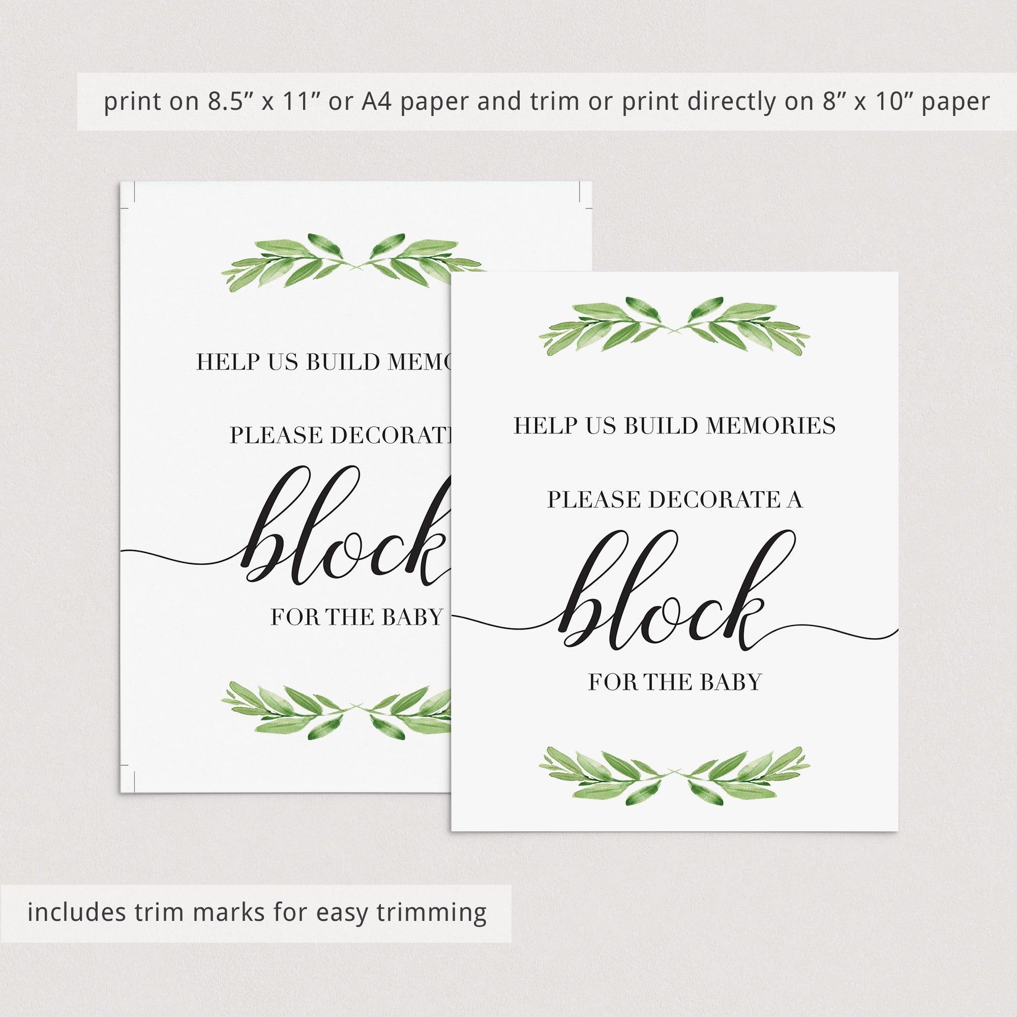 Instant download please sign a block sign for baby party by LittleSizzle