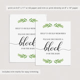 Instant download please sign a block sign for baby party by LittleSizzle