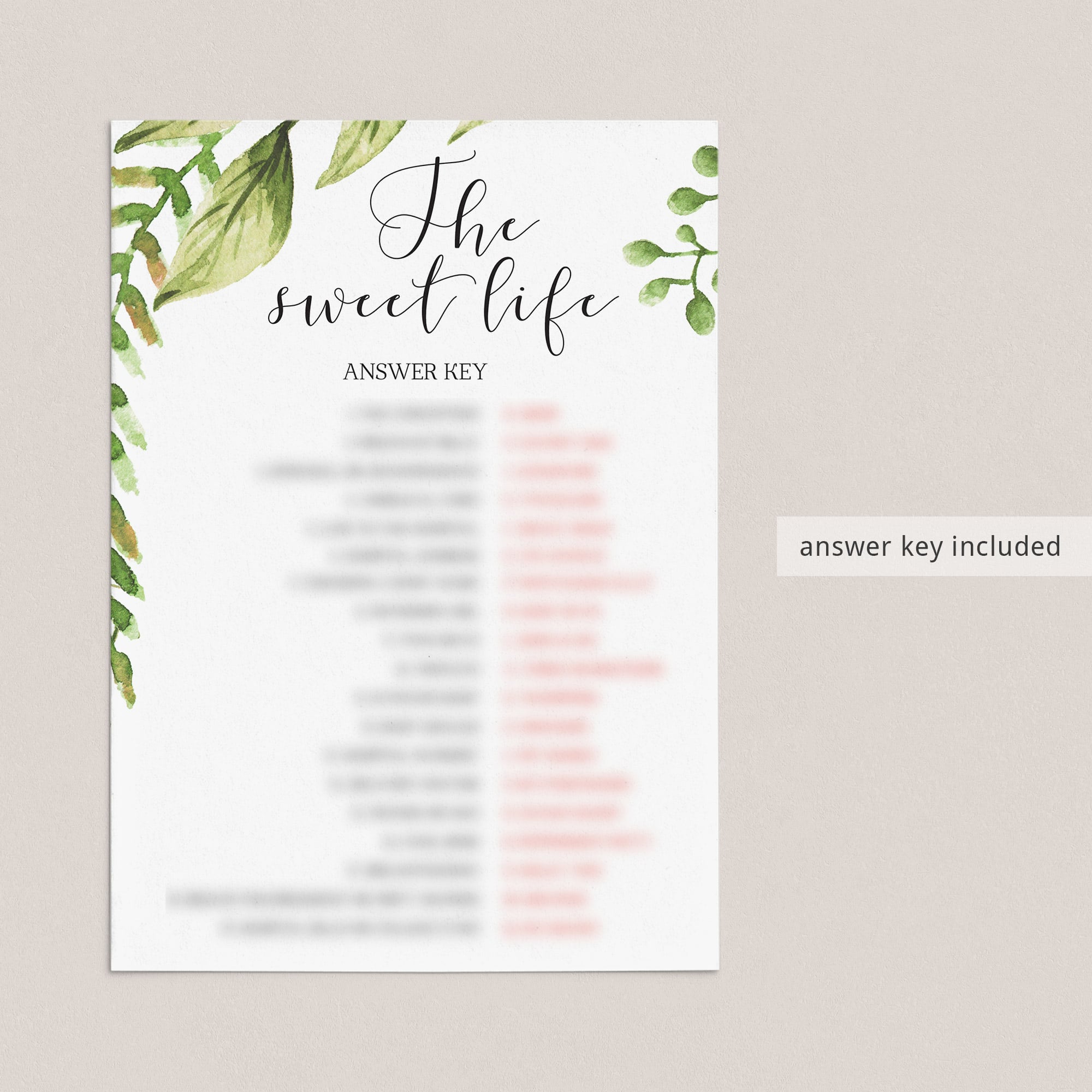 Candy bar match up answer key by LittleSizzle