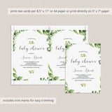 Garden Themed Baby Shower Invitation Template