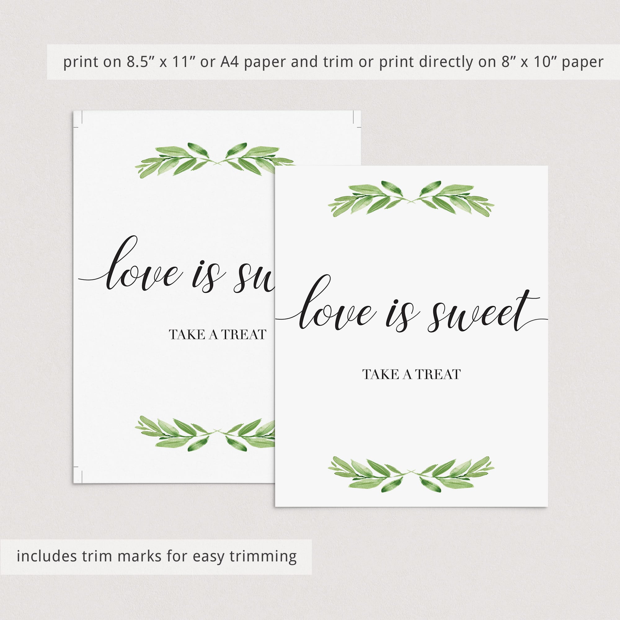 Love is sweet bridal shower favors sign by LIttleSizzle