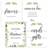 Greenery Themed Wedding Shower Decorations Bundle DIY by LittleSizzle