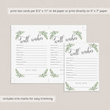 Wedding Well Wishes Card with Olive Branches