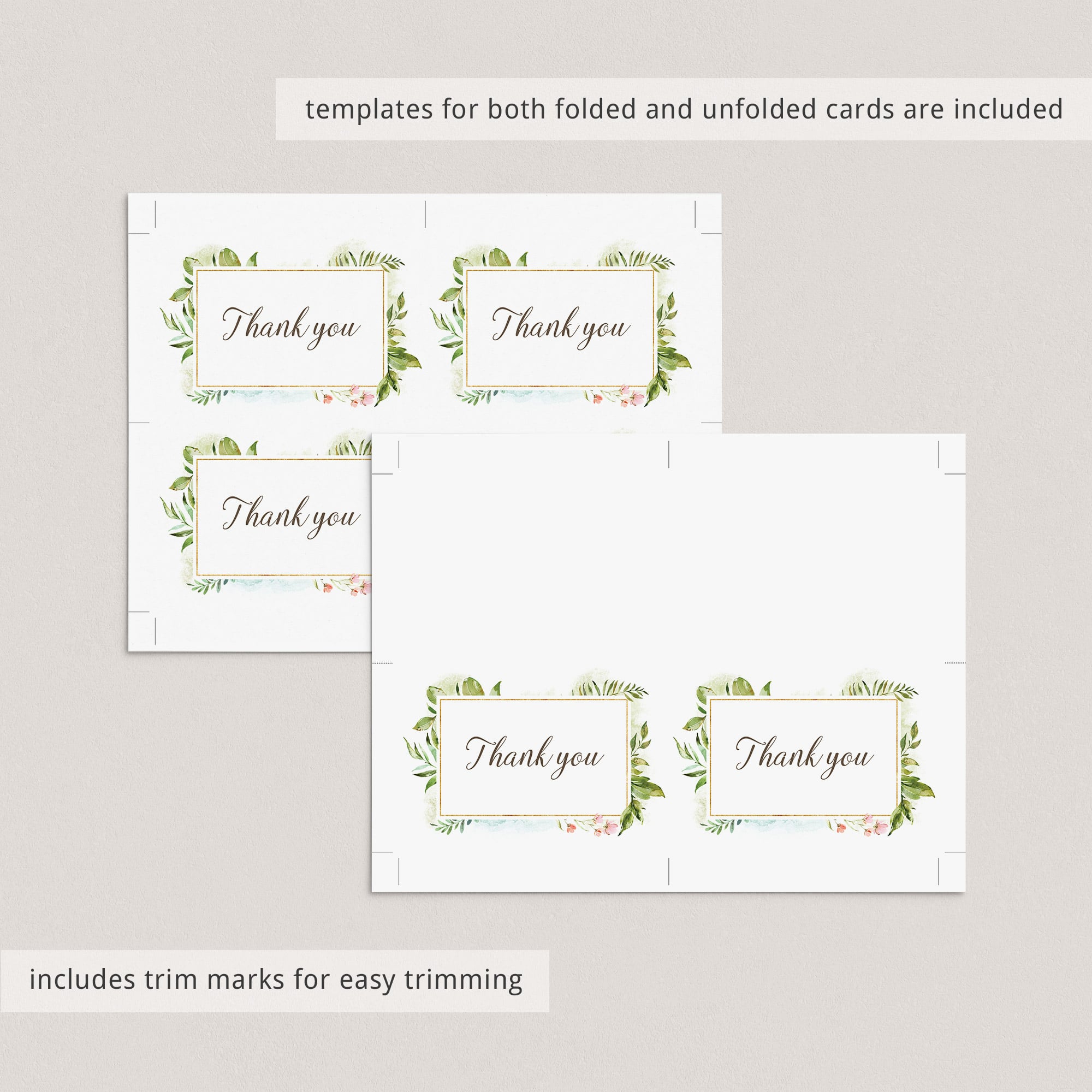 Instant download baby shower thank you cards by LittleSizzle