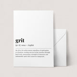 Grit Definition Print Digital Download