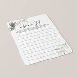 Icebreaker Baby Shower Game Who Am I Printable