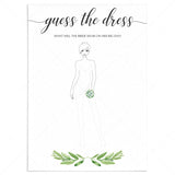 guess the dress bridal shower game printable by LittleSizzle