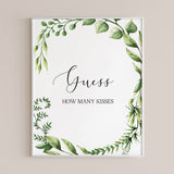 Green Leaves Guess How Many Game Template
