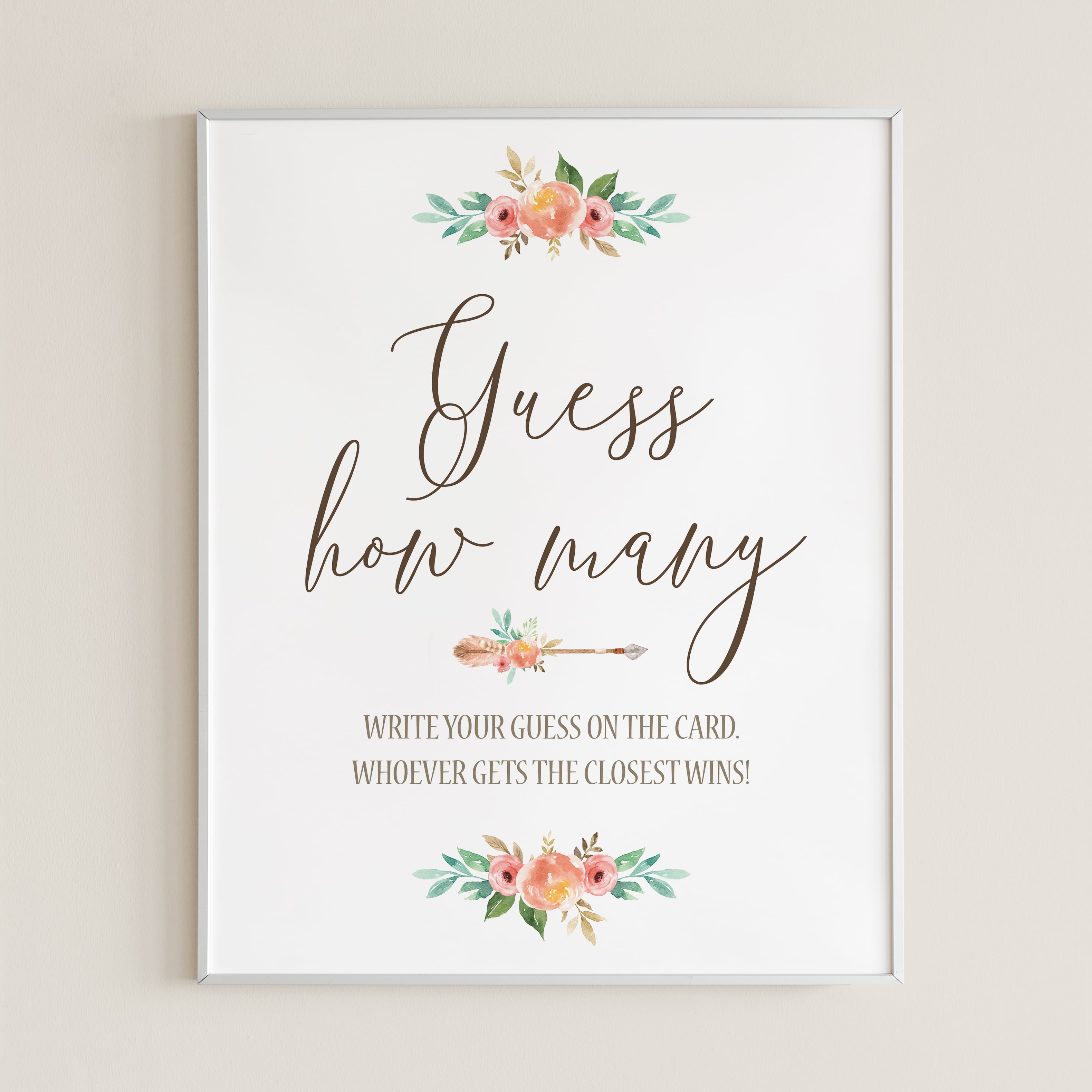 Guess how many baby shower table sign by LittleSizzle