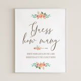 Guess how many baby shower table sign by LittleSizzle