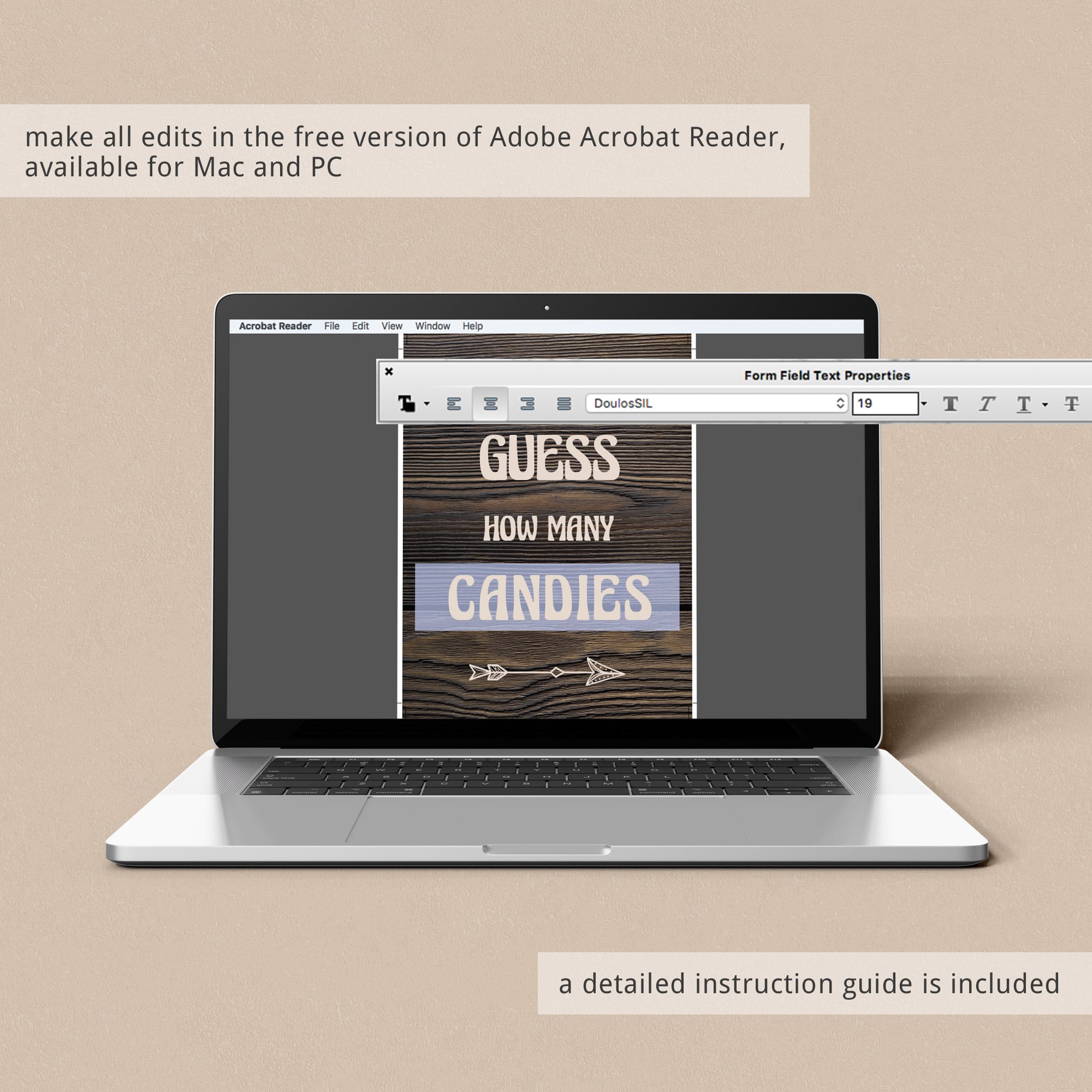 DIY baby shower guessing games rustic by LittleSizzle