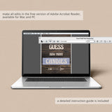 DIY baby shower guessing game rustic theme by LittleSizzle