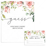 Guess How Many Game Template Blush Floral