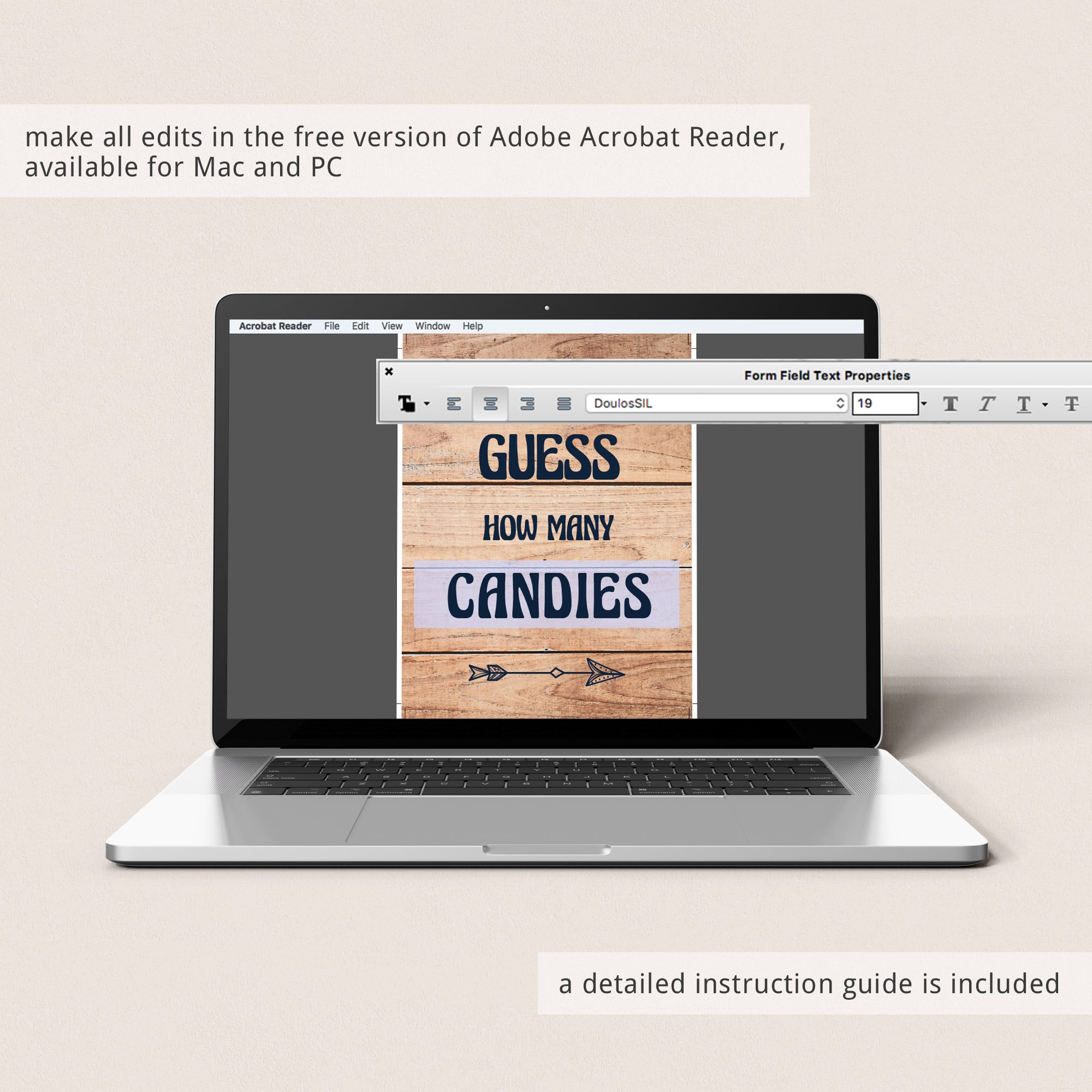 Rustic baby shower activity printable by LittleSizzle