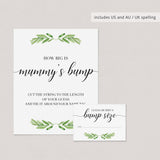 Guess mummy's bump size game sign and cards by LittleSizzle