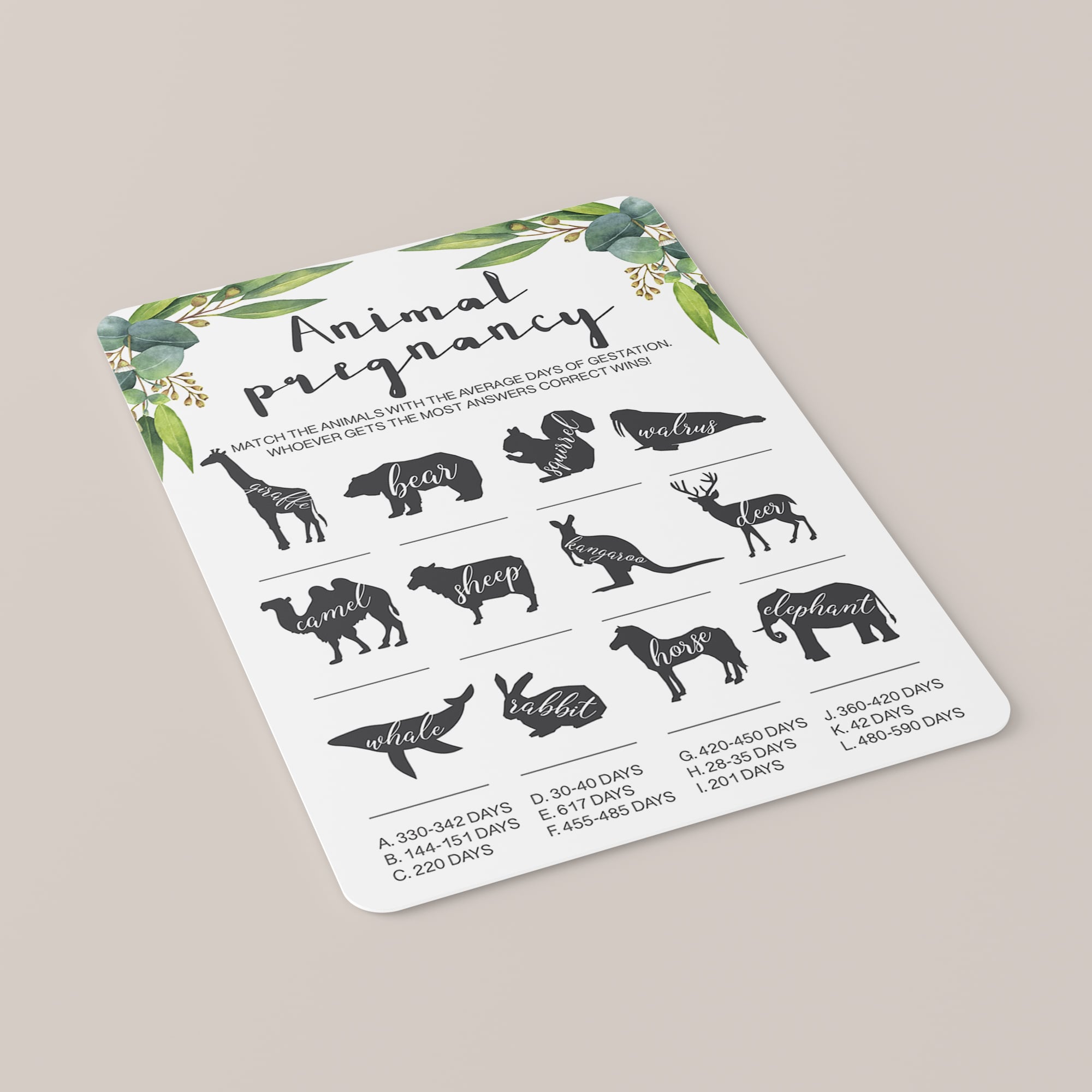 Download baby shower games with eucalyptus leaves by LittleSizzle
