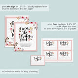 Printable guess the baby food shower decor with watercolor flowers by LittleSizzle