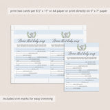 Elephant Baby Shower Game Name That Baby Song Printable
