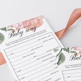 Watercolor floral baby shower games printable by LittleSizzle