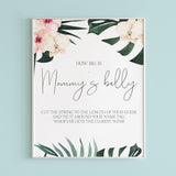 Tropical Baby Shower Activity Guess The Bump Size