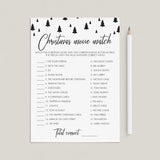 Christmas Movie Match Game Printable Black And White by LittleSizzle