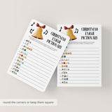 Christmas Songs Emoji Pictionary Game Printable