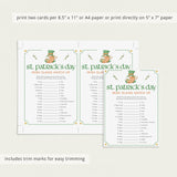 St Patrick's Party Game Irish Slang Match Up Printable