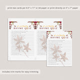 Nursery rhyme baby shower game fall theme by LittleSizzle