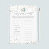 Watercolor Pumpkin Baby Shower Game Price Right by LittleSizzle