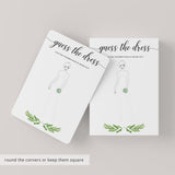 guess the wedding dress game cards