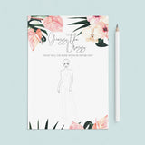 Fun Bridal Shower Activity Guess Her Dress Printable by LittleSizzle