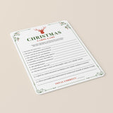 Guess The Christmas Carol Game with Answers Printable