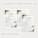 Christmas Dinner Party Trivia Games Printable