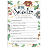 Ugly Sweater Game Guess The Christmas Carol with Answers by LittleSizzle