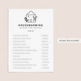 Minimalist Housewarming Party Game Printable