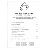 Minimalist Housewarming Party Game Printable by LittleSizzle