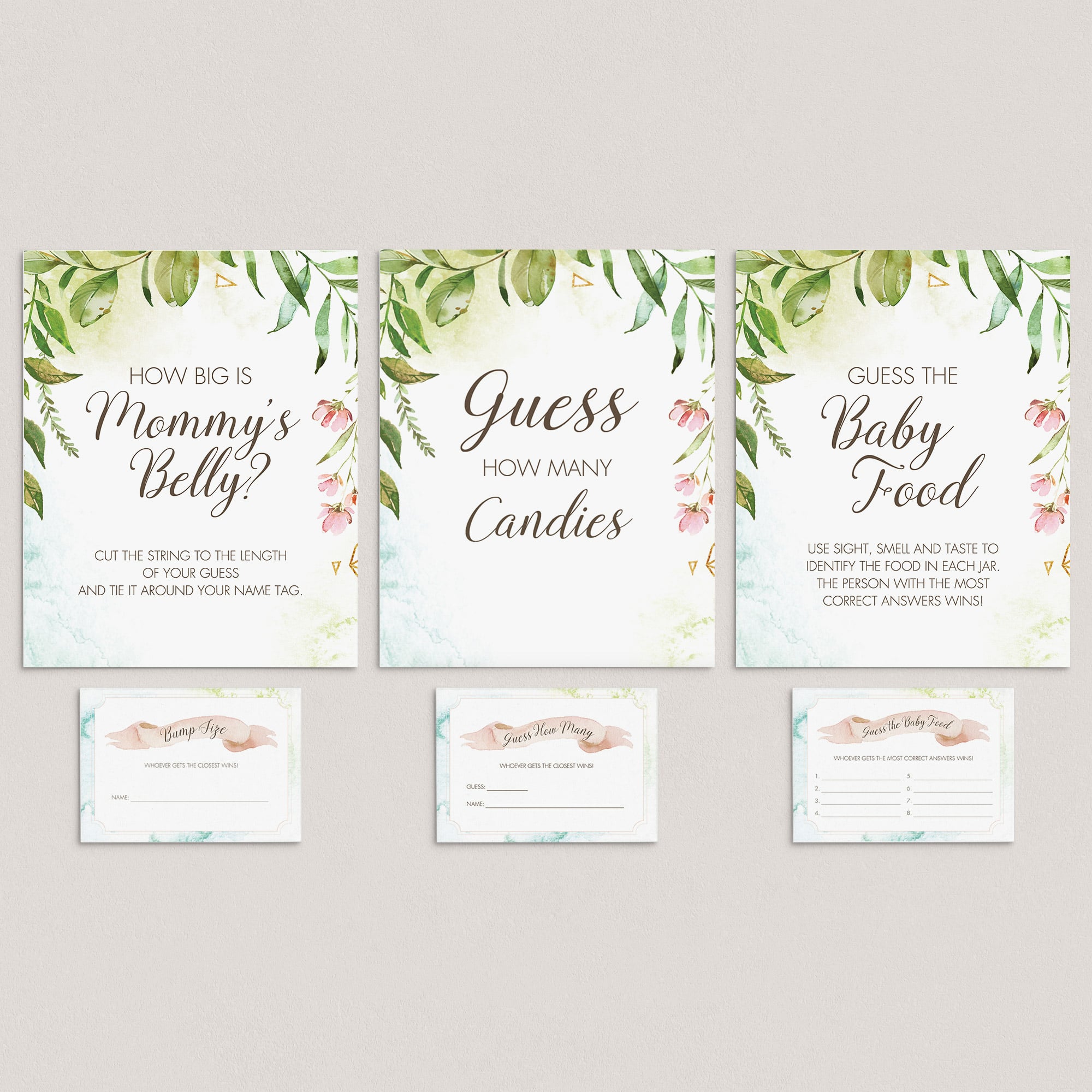 Guessing how many baby shower game table sign template by LittleSizzle