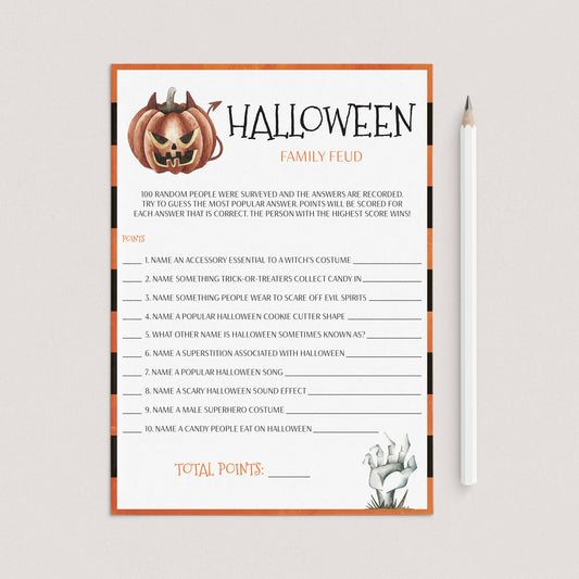 Family Feud Halloween Game for Kids & Adults by LittleSizzle