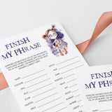 Creepy Halloween Game Printable Finish My Phrase