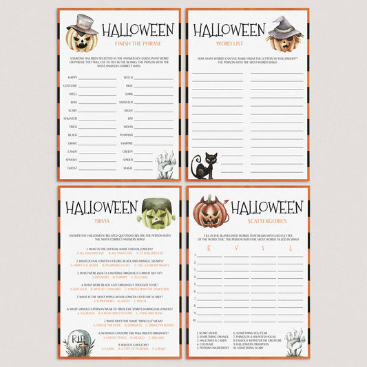 Halloween Games To Print At Home Instant Download by LittleSizzle