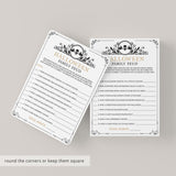 Halloween Feud Questions and Answers Printable