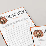 Halloween Game for Family Printable Scattergories